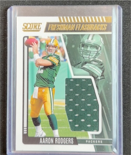 2022 Panini Score Freshman Flashbacks #FF23 Aaron Rodgers — front