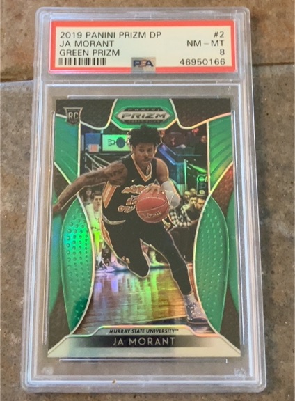 2019 Panini Prizm DP #2 Ja Morant Green Prizm — front