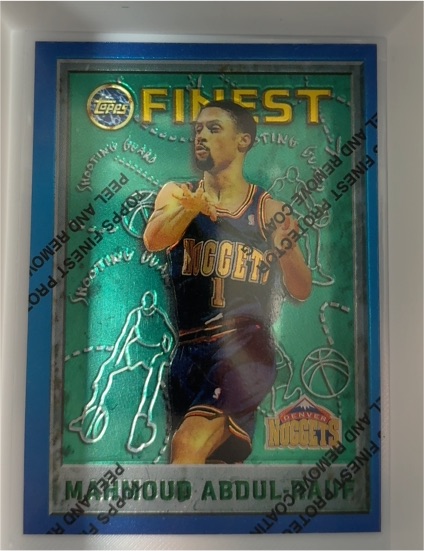 1995-96 Topps Finest #182 Mahmoud Abdul-Rauf Denver Nuggets — front