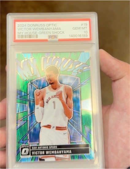2024 Donruss Optic #19 Victor Wembanyama My House-Green Shock — front