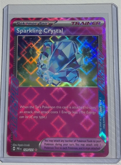 2023 Pokémon Sv07: Prismatic Evolutions #129 Sparkling Crystal — front
