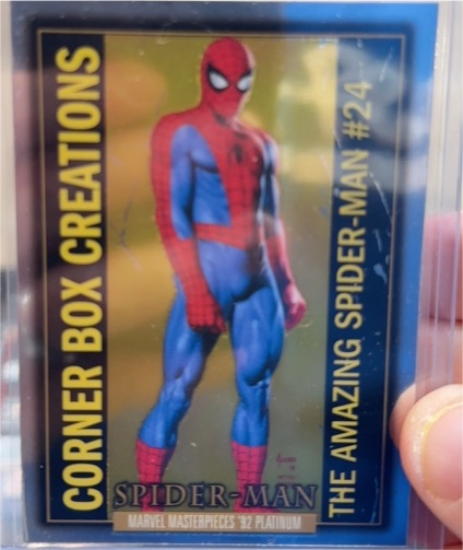 2024 Marvel Masterpieces '92 Platinum Corner Box Creations #CB-7 Spider-Man — front