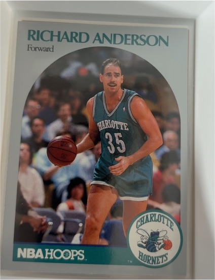 1990-91 NBA Hoops #49 Richard Anderson — front