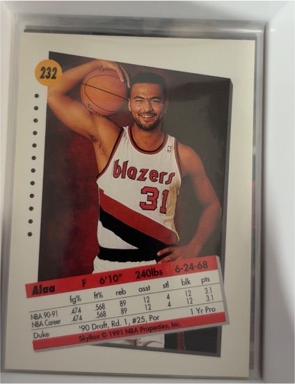 1990-91 Skybox #232 Alaa Abdelnaby — front