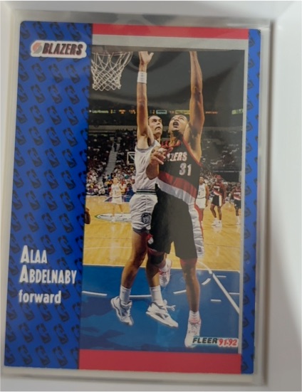 1991-92 Fleer #344 Alaa Abdelnaby — front