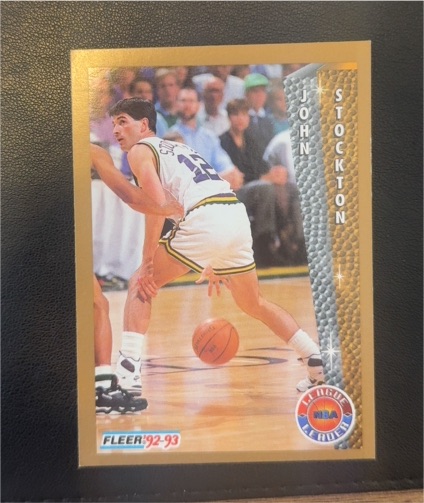 1992-93 Fleer #240 John Stockton — front