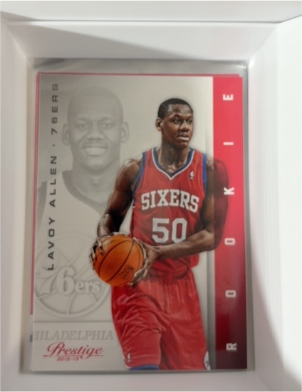2012-13 Panini Prestige #185 Lavoy Allen Rookie Philadelphia 76ers — front