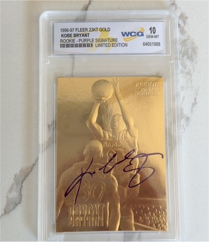1996-97 Fleer 23KT Gold #Rookie Kobe Bryant — front