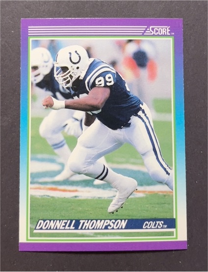 1990 Score #195 Donnell Thompson — front
