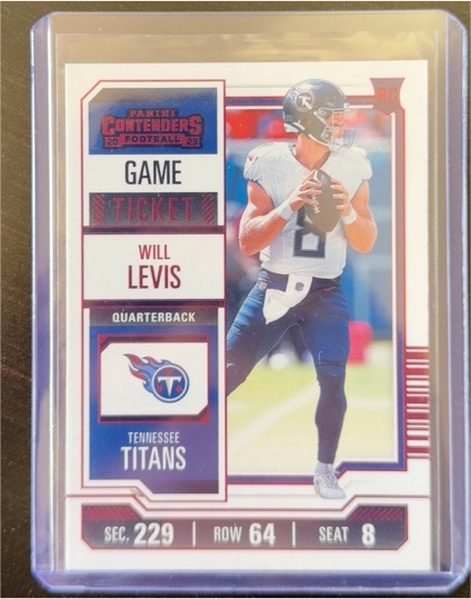 2023 Panini Contenders #97 Will Levis Game Ticket Red — front