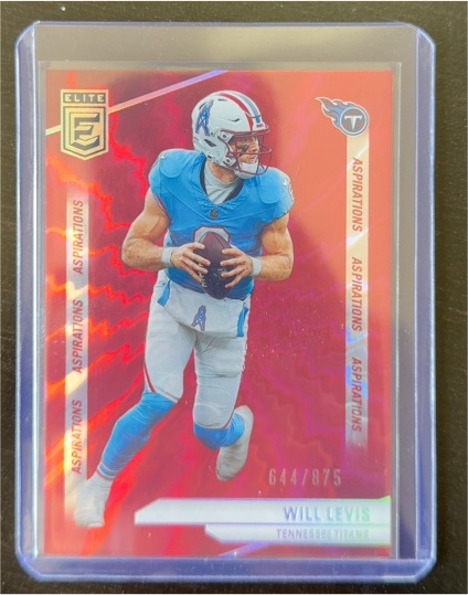 2024 Panini Donruss Elite #78 Will Levis Aspirations Shimmer Red /875 — front
