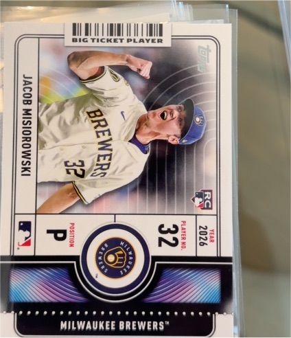 2026 Topps Series 1 Big Ticket Players #BTP-2 Jacob Misiorowski — front