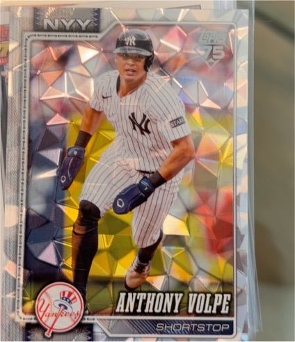 2026 Topps Series 1 #308 Anthony Volpe Diamante Foil — front