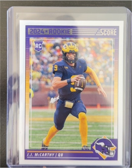 2024 Score #304 J.J. McCarthy Rookie Card — front