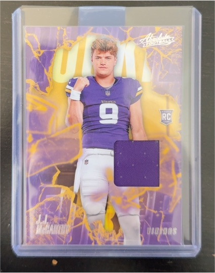 2024 Panini Absolute Rookie Force Patch #RF-JMY J.J. McCarthy — front