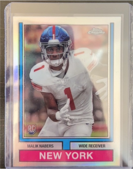 2024 Topps Chrome #74TF-7 Malik Nabers Rookie Refractor New York Giants — front
