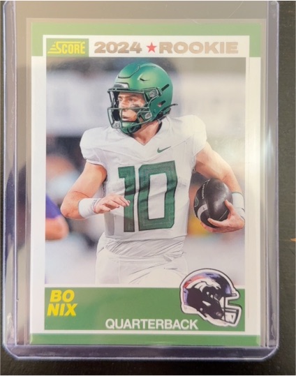 2024 Score #9 Bo Nix Rookie — front