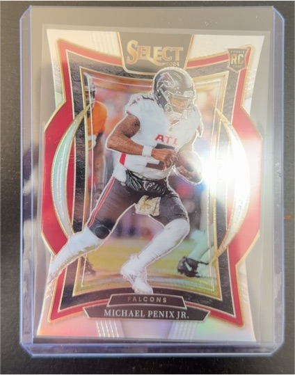 2024 Panini Select #80 Michael Penix Jr. Silver Prizm Die Cut Rookie — front