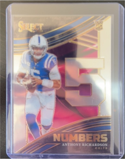 2023 Panini Select #NMB-ARI Anthony Richardson Numbers Colts RC — front