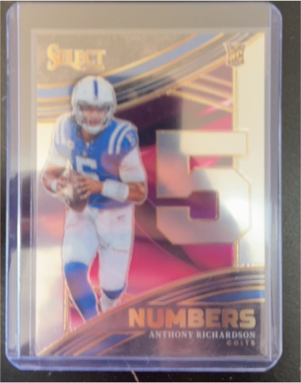 2023 Panini Select #NMB-ARI Anthony Richardson Numbers Colts RC — front