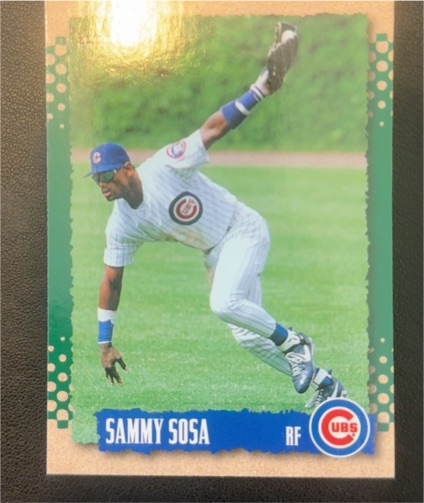 1995 Score #34 Sammy Sosa — front