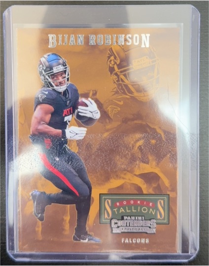 2023 Panini Contenders #10 Bijan Robinson Rookie Stallions Atlanta Falcons — front