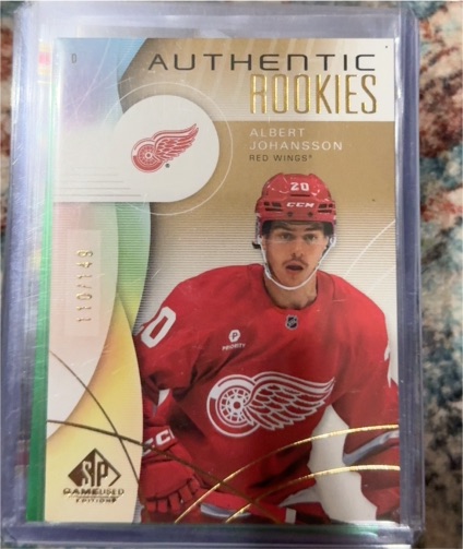 2024-25 Upper Deck SP Game Used Authentic Rookies #265 Albert Johansson — front