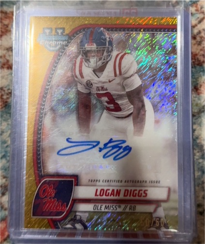 2024 Bowman University Chrome #PA-LDG Logan Diggs — front