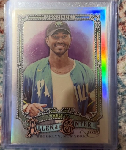 2025 Topps Allen & Ginter #259 Joey Graziadei Chrome Refractor — front
