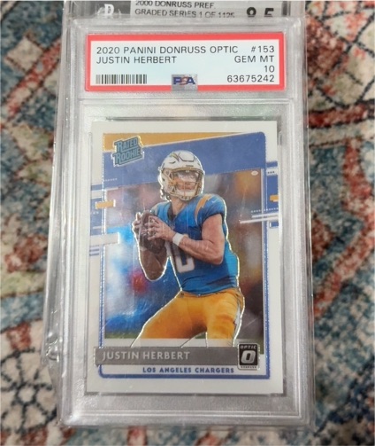 2020 Panini Donruss Optic #153 Justin Herbert — front