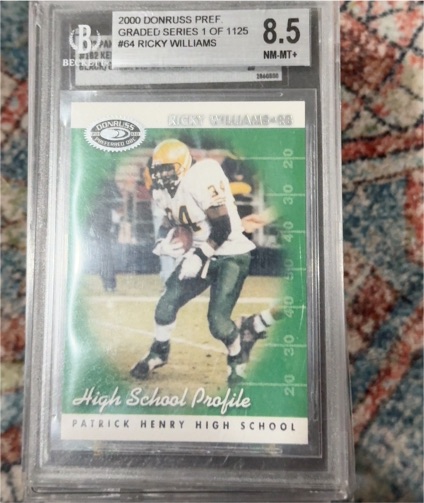 2000 Donruss Preferred #64 Ricky Williams High School Profile — front