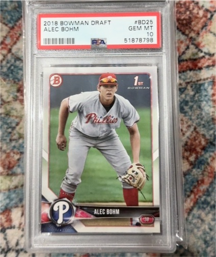 2018 Bowman Draft #BD25 Alec Bohm — front