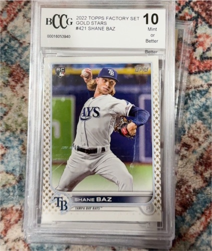 2022 Topps Factory Set Gold Stars #421 Shane Baz — front