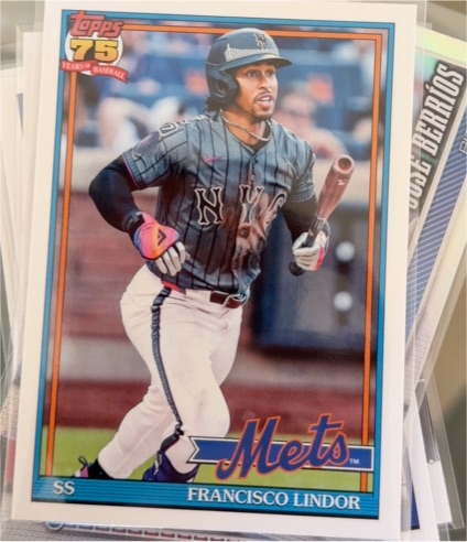 2026 Topps Series 1 1991 Topps #T91-19 Francisco Lindor — front