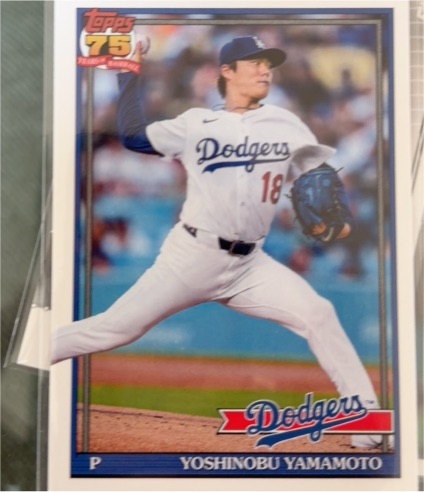2026 Topps Series 1 1991 Topps #T91-55 Yoshinobu Yamamoto — front