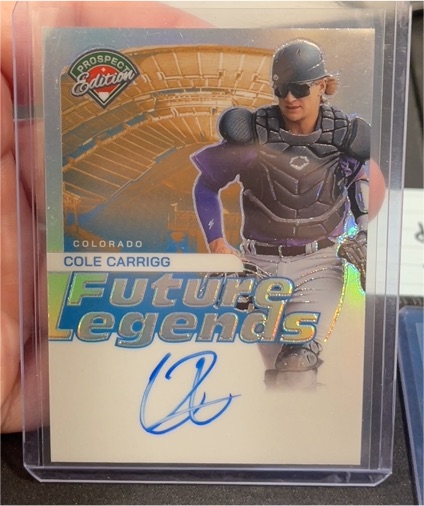 2024 Panini Prospect Edition #25 Cole Carrigg Future Legends — front