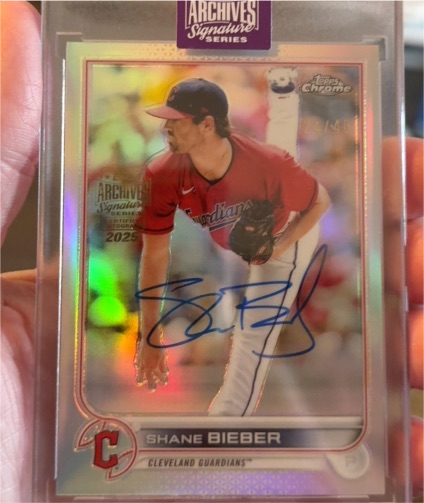2025 Topps Archives Signature Series #208 Shane Bieber — front
