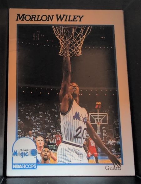 1991-92 NBA Hoops #410 Morlon Wiley — front