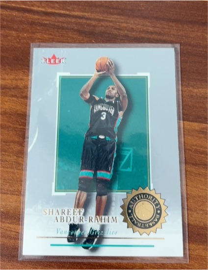 2000 Fleer Authority #63 Shareef Abdur-Rahim — front