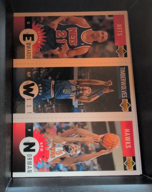 1996-97 Upper Deck Collector's Choice Mini #M92 Kevin Edwards/Doug West/Ken Norman — front