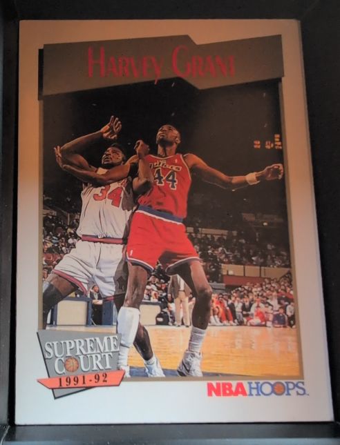 1991-92 NBA Hoops Supreme Court #501 Harvey Grant — front