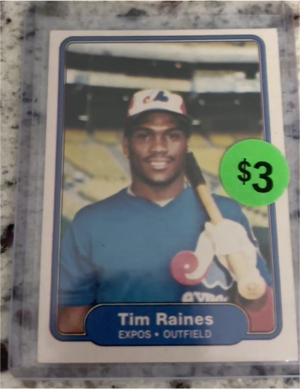1982 Fleer #202 Tim Raines — front
