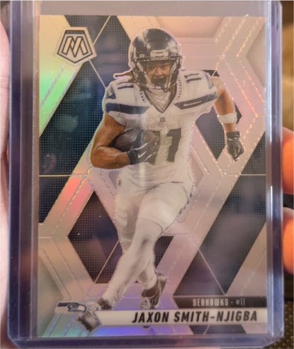 2025 Panini Mosaic #229 Jaxon Smith-Njigba Silver Prizm Seattle Seahawks — front