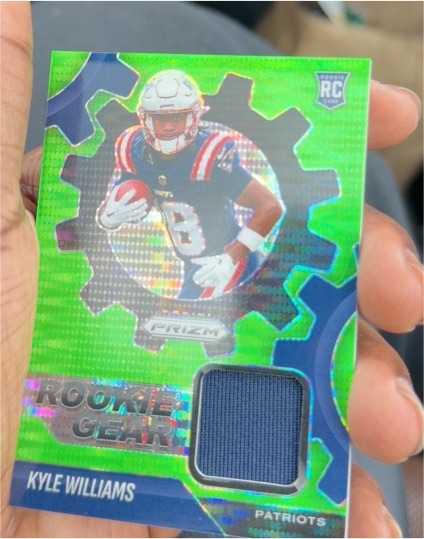 2025 Panini Prizm #RGR-KWS Kyle Williams Rookie Gear Patch Silver — front