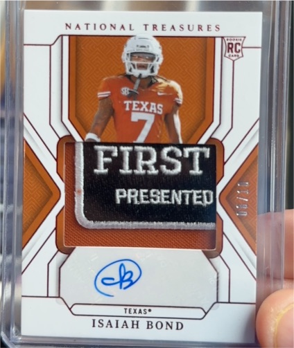 2025 Panini National Treasures #7 Isaiah Bond — front