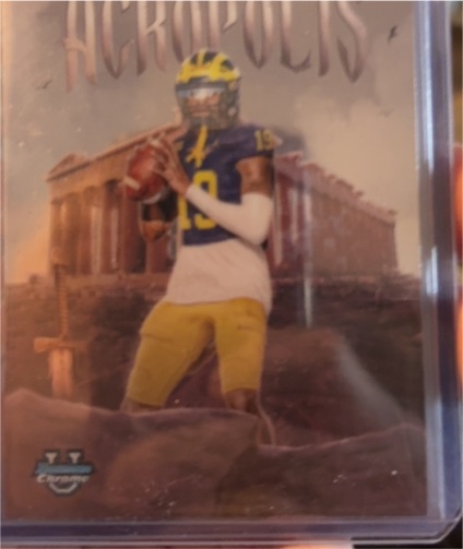 2025 Bowman University Chrome Acropolis #A-5 Michigan Wolverines — front