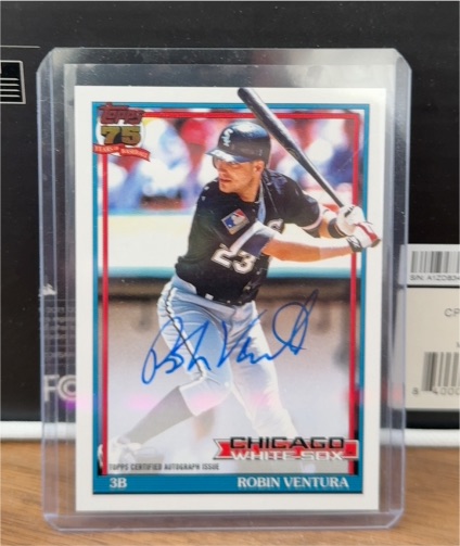 2026 Topps Series 1 #91A-RV Robin Ventura 1991 Topps On Card Auto — front
