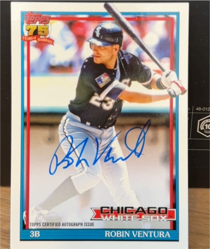 2026 Topps Series 1 #91A-RV Robin Ventura 1991 Topps On Card Auto Chicago White Sox — front
