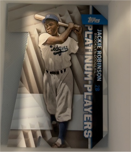 2021 Topps Series 1 Platinum Players Die-Cut #PDC-5 Jackie Robinson — front
