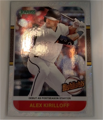 2021 Donruss #HI6 Alex Kirilloff Highlights Rapture — front